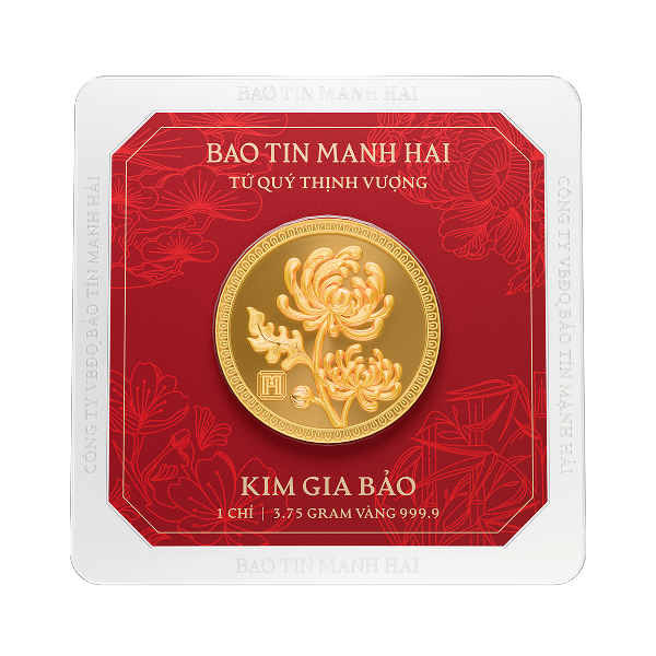 Cúc tròn, loại 1 chỉ - 24K (999.9)