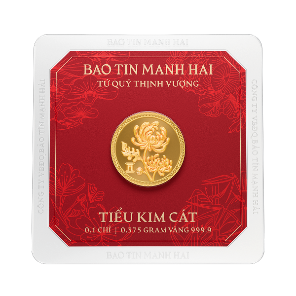 Cúc tròn, loại 0.1 chỉ - 24K (999.9)