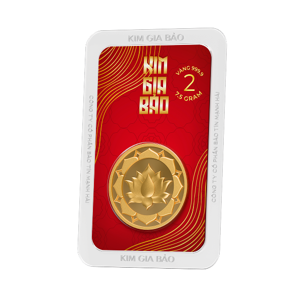 Đồng Xu Kim Gia Bảo Hoa Sen, loại 2 chỉ - 24K (999.9)
