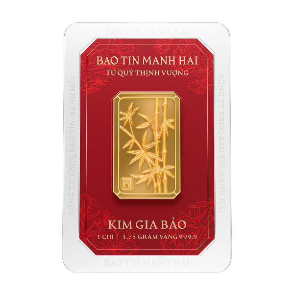 Trúc chữ nhật, loại 1 chỉ - 24K (999.9)