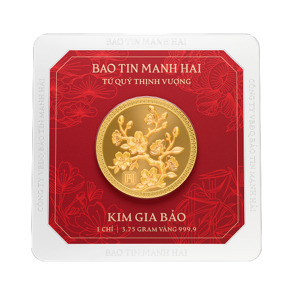 Mai tròn, loại 1 chỉ - 24K (999.9)