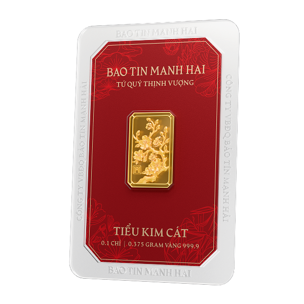 Mai chữ nhật , loại 0,1 chỉ - 24K (999.9)