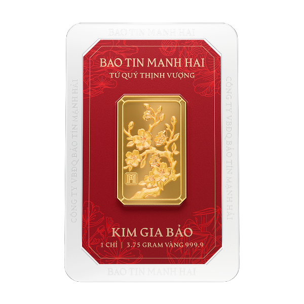 Mai chữ nhật , loại 1 chỉ - 24K (999.9)