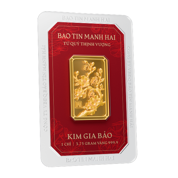 Mai chữ nhật , loại 1 chỉ - 24K (999.9)