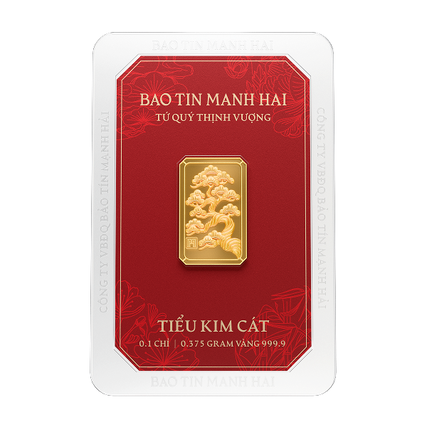 Tùng chữ nhật, loại 0.1 chỉ - 24K (999.9)