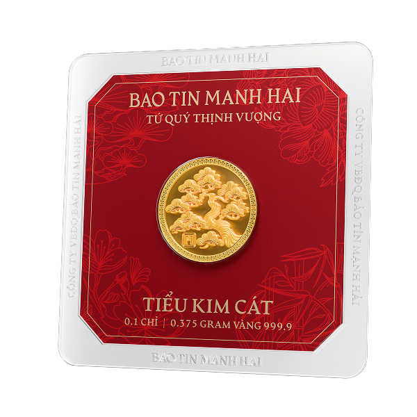 Tùng tròn, loại 0.1 chỉ - 24K (999.9)