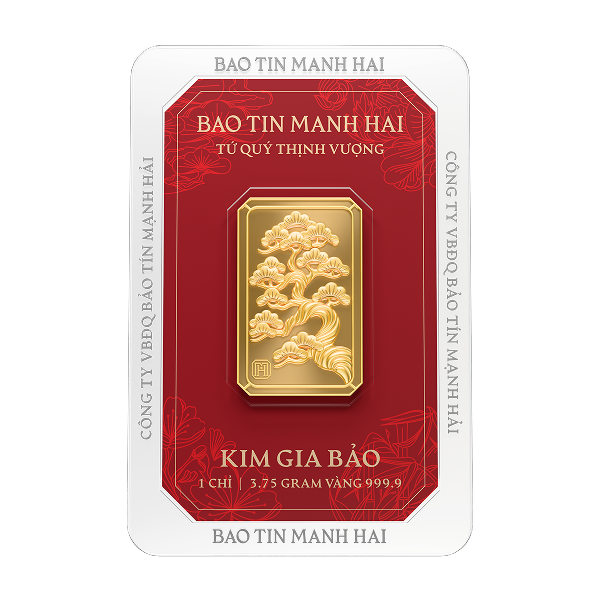 Tùng chữ nhật, loại 1 chỉ - 24K (999.9)