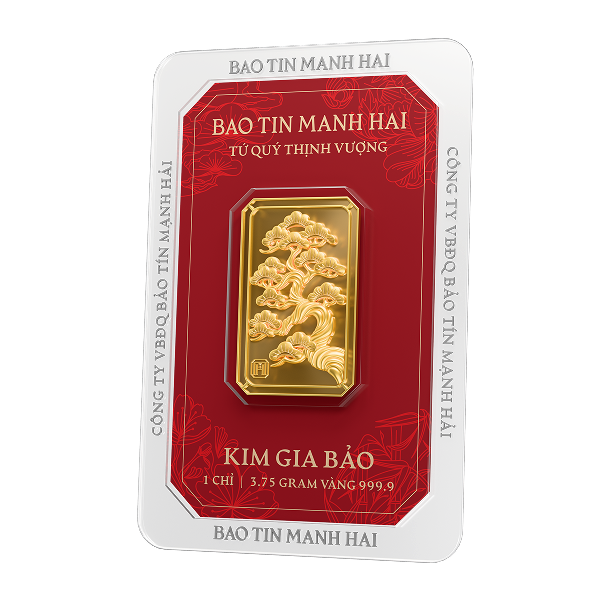 Tùng chữ nhật, loại 1 chỉ - 24K (999.9)