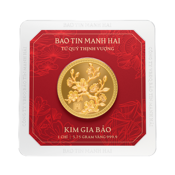 Mai tròn, loại 1 chỉ - 24K (999.9)