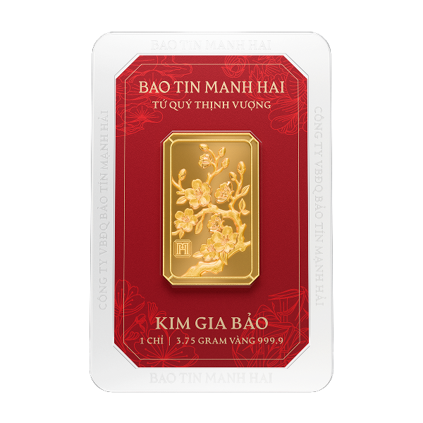 Mai chữ nhật , loại 1 chỉ - 24K (999.9)