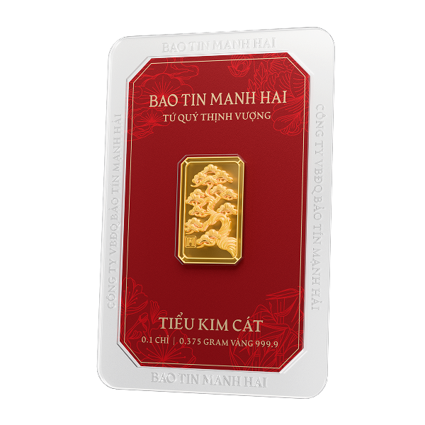 Tùng chữ nhật, loại 0.1 chỉ - 24K (999.9)