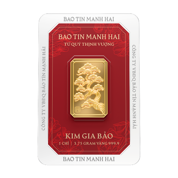 Tùng chữ nhật, loại 1 chỉ - 24K (999.9)