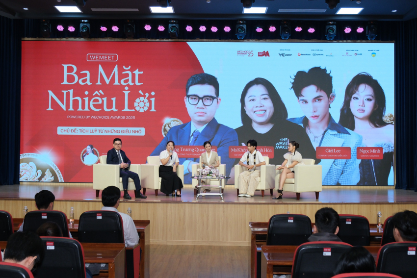 Bảo Tín Mạnh Hải tại WeMeet: Ba mặt "nhiều" lời tại HUTECH - không gian tràn ngập năng lượng với những góc nhìn tài chính thẳng thắn và các cuộc đối thoại cởi mở giữa chuyên gia và sinh viên.